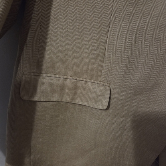 Ralph Lauren Men's Silk Tan Preppy Blazer Jacket Size 48R Old Money Quiet Luxury - Picture 4 of 10